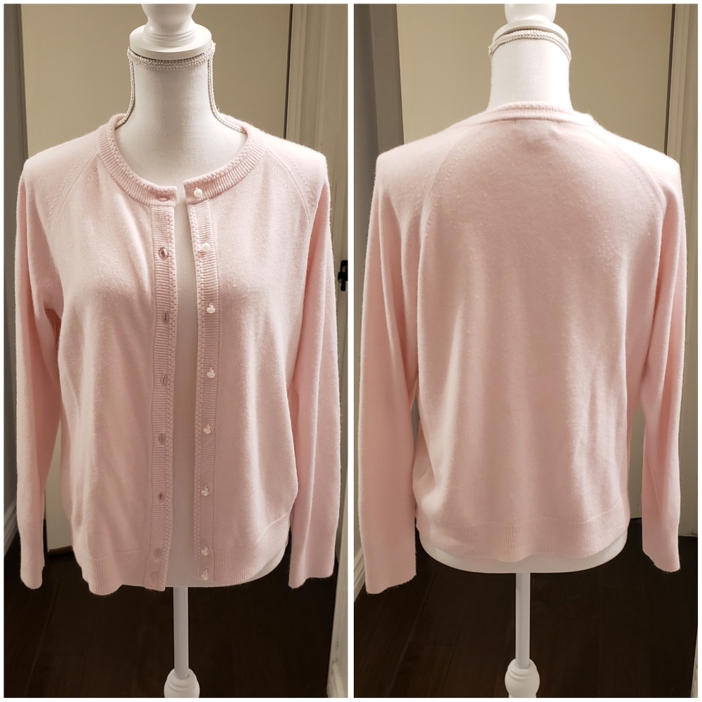 Mercer Street Studio - Baby Pink Acrylic Cardigan Sweater